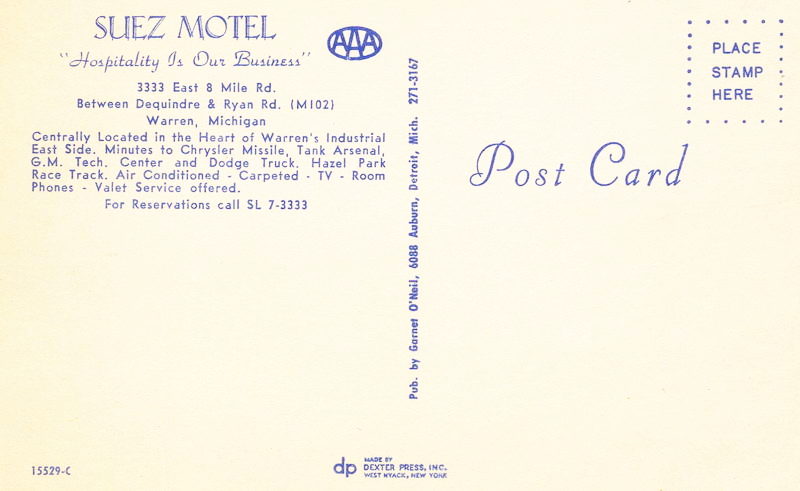 Suez Motel - Vintage Postcard (newer photo)